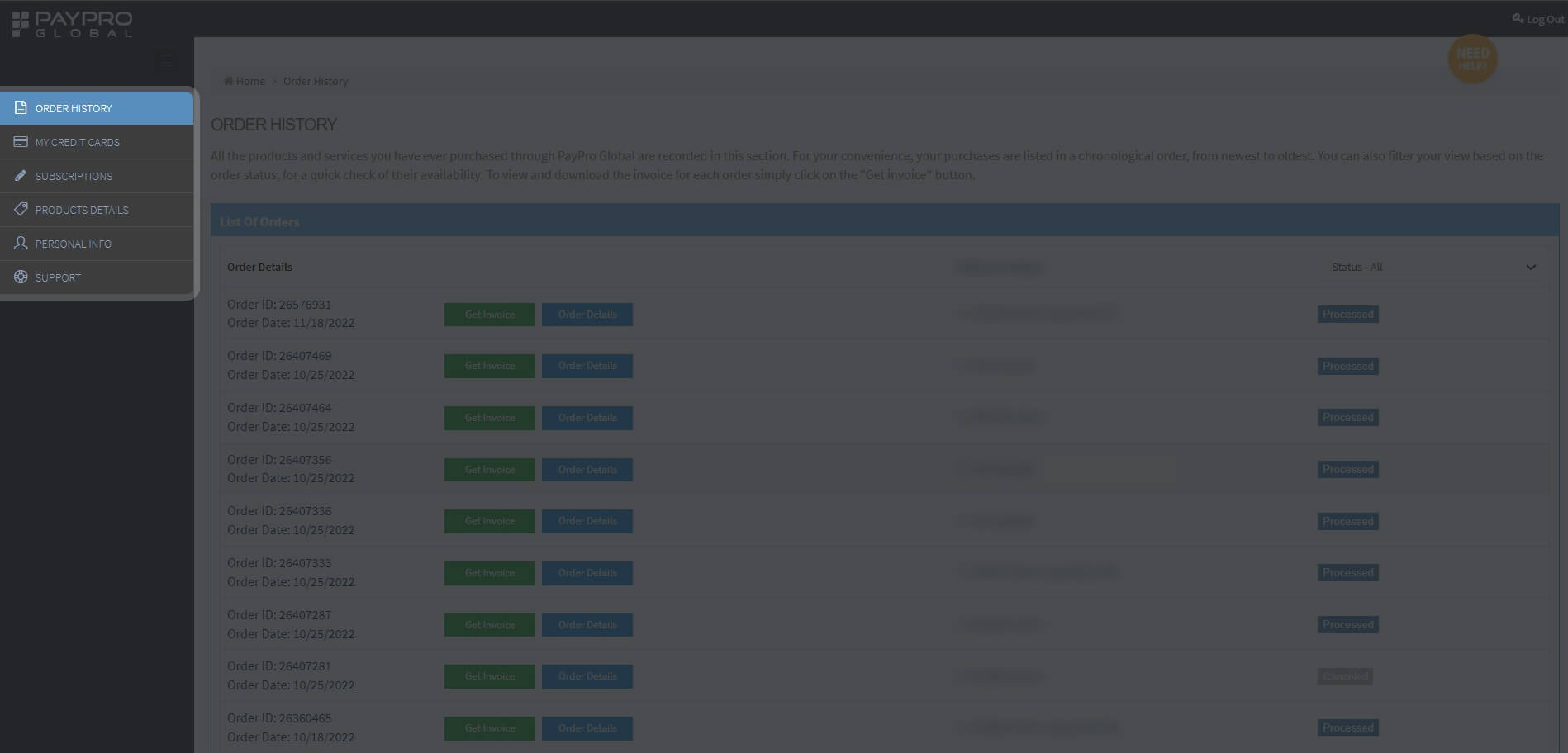 Update payment details 1