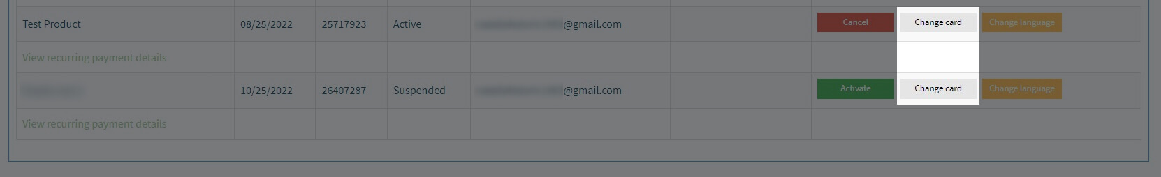 Update payment details 2